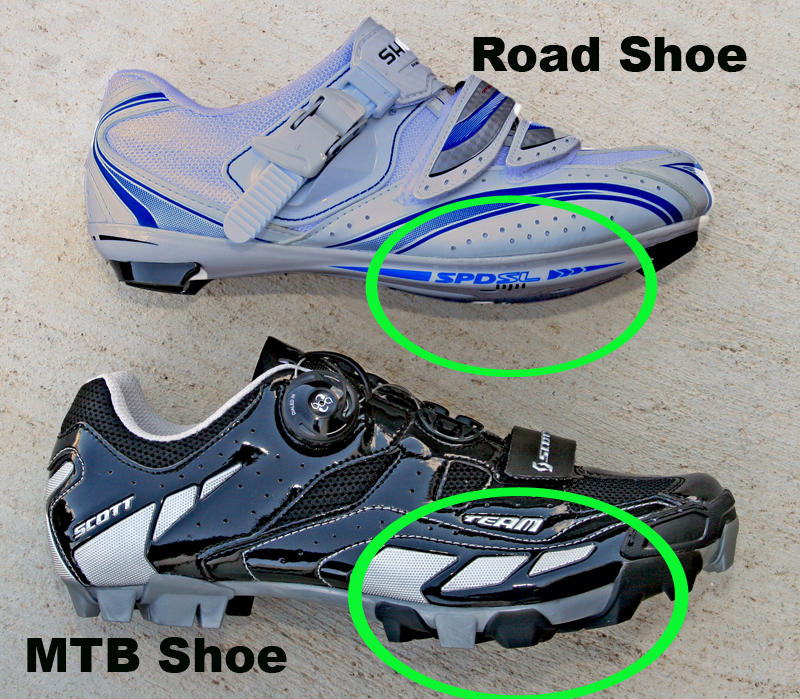 cycle shoes and pedals